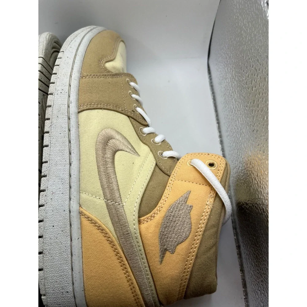 Nike Air Jordan 1 Mid SE Tan Canvas Mens Size‎ 9 DV0427 102